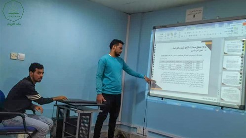 كلية الادارة والاقتصاد بجامعة الاحقاف تقيم مناقشة أبحاث التخرج (5)