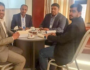 وفد مركز بحوث حضرموت للدراسات والتدريب وتنمية المجتمع بجامعة الأحقاف في زيارة للمركز العربي لإعداد المحكمين والخبراء الدوليين- صنعاء
