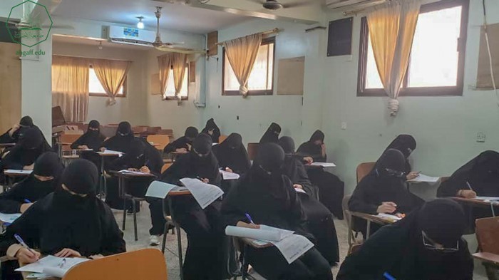 كلية البنات تدشن الإمتحانات النهائية للفصل الدراسي الثاني العام الجامعي 2021-2022م